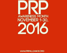 El Mes de Concienciación de la PRP 2016 comenzó oficialmente a las 12:00 de la noche (Nueva Zelanda Standard Time (CEST)) con un mensaje a los 715 miembros del Grupo de Apoyo de la PRP en Facebook.